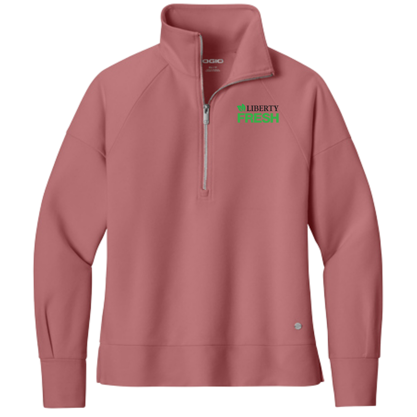 OGIO® Women’s Luuma 1/2-Zip - Desert Pink