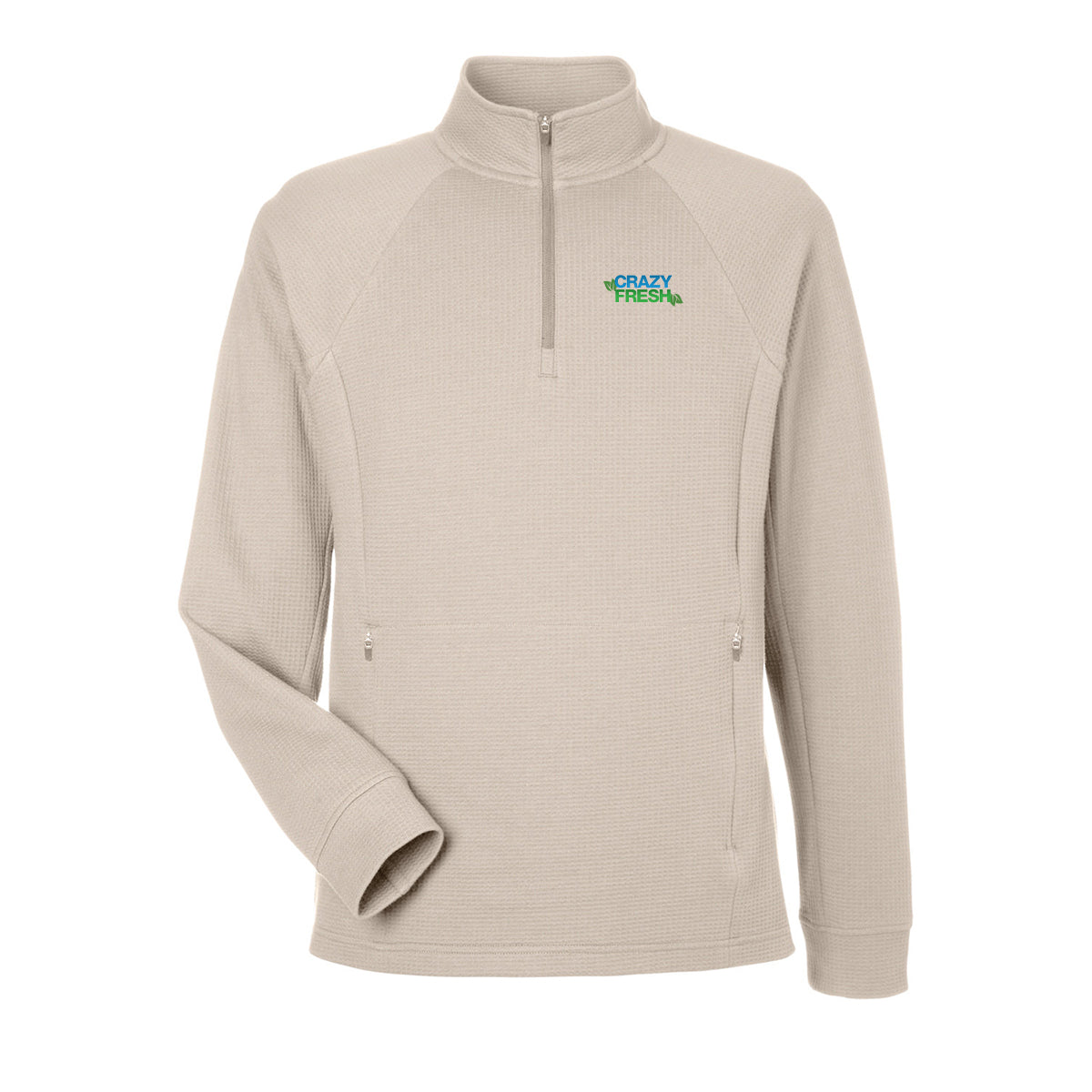 North End Men's Rhythm Waffle Pullover - Oatmeal
