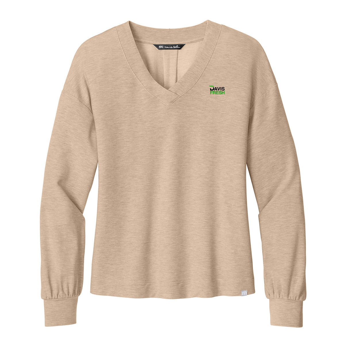 TravisMathew Women’s Long Weekend V-Neck - Natural Heather