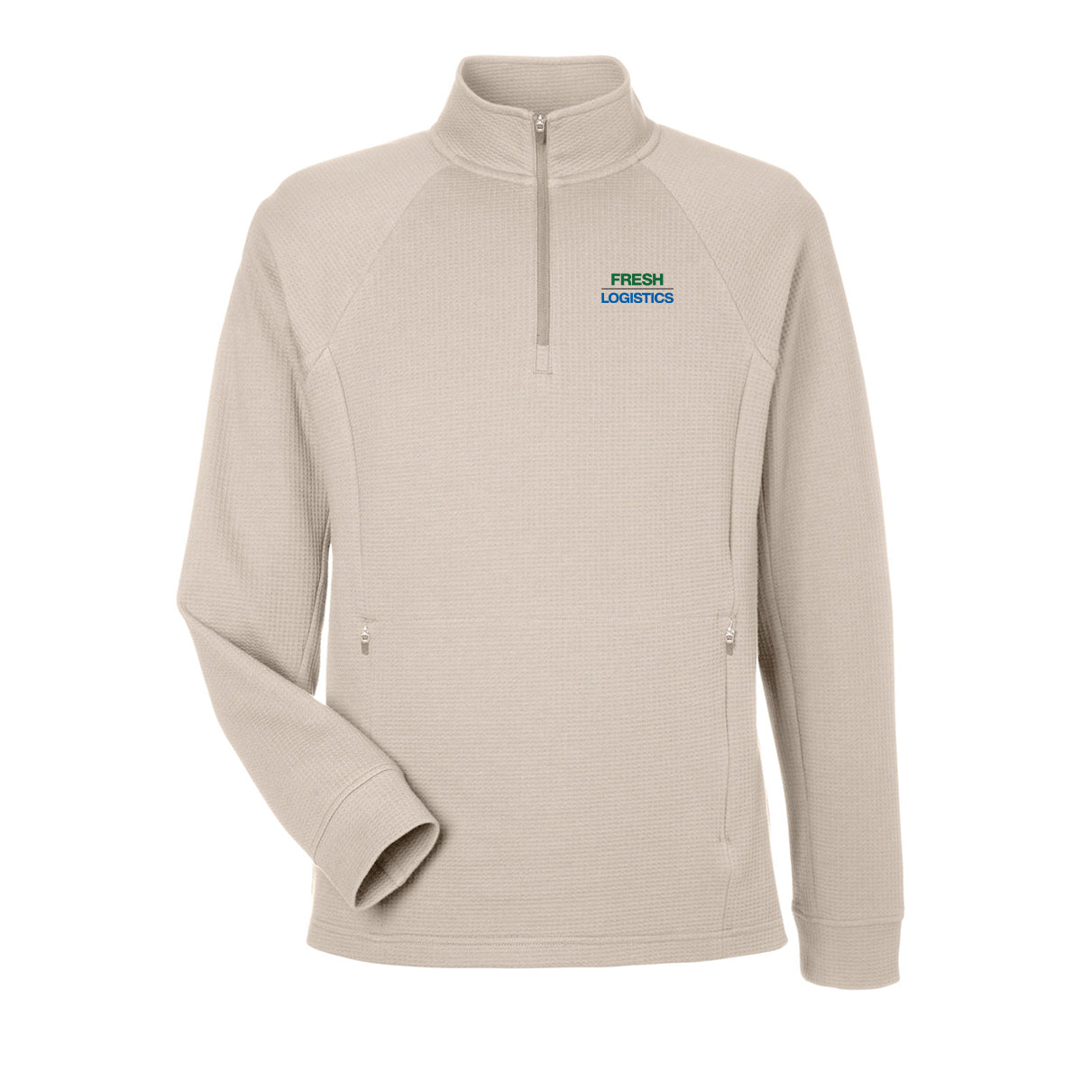 North End Men's Rhythm Waffle Pullover - Oatmeal