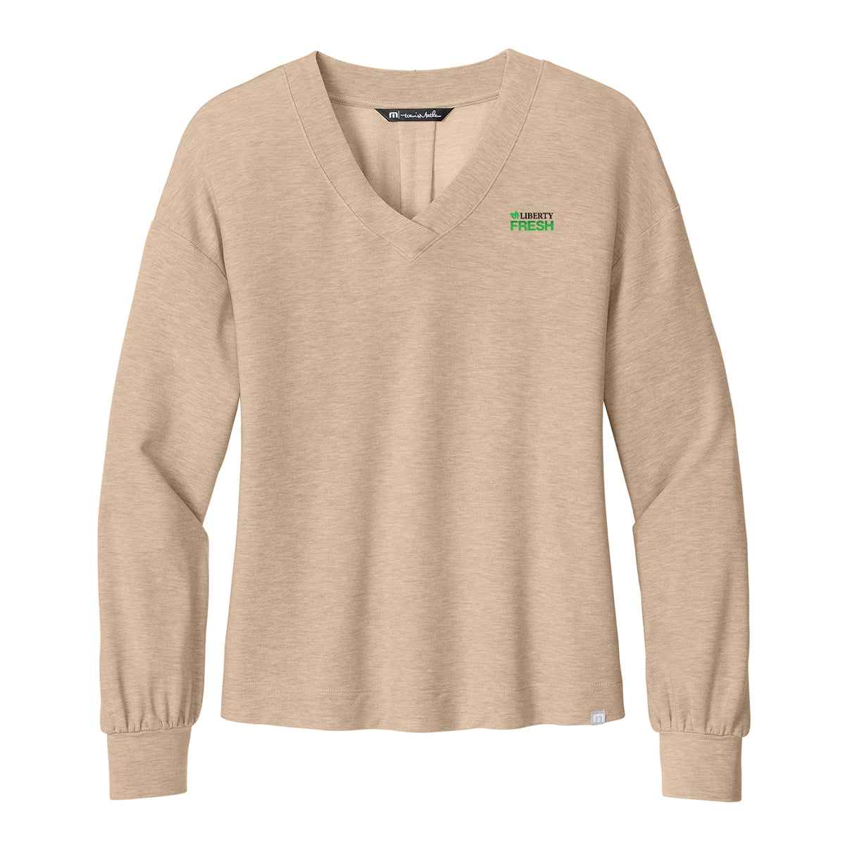 TravisMathew Women’s Long Weekend V-Neck - Natural Heather