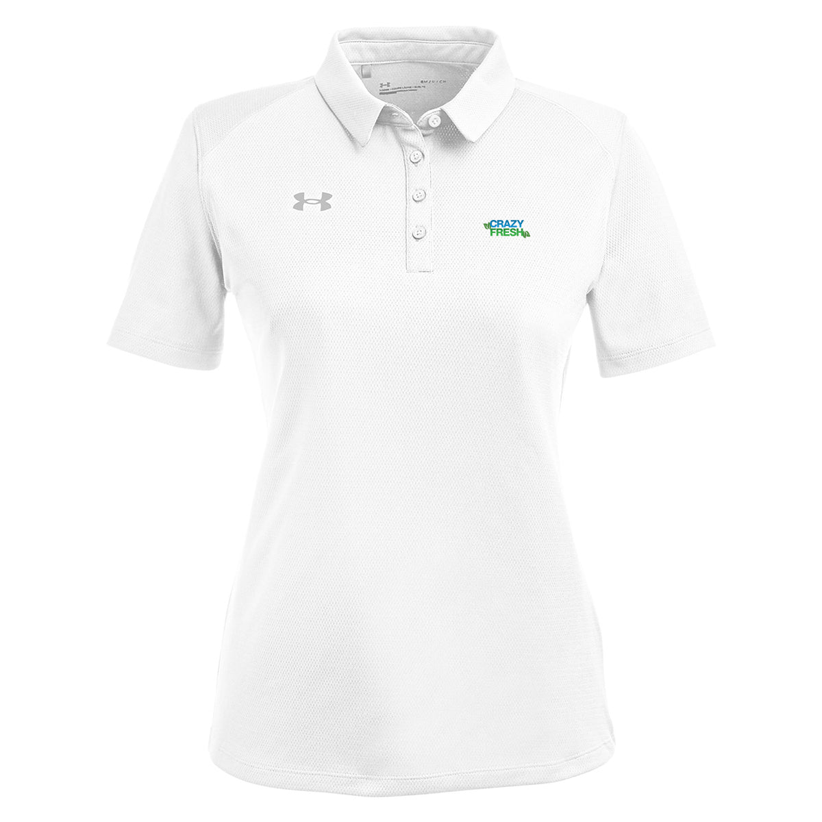 Under Armour Ladies' Tech™ Polo - White/Mid Gray