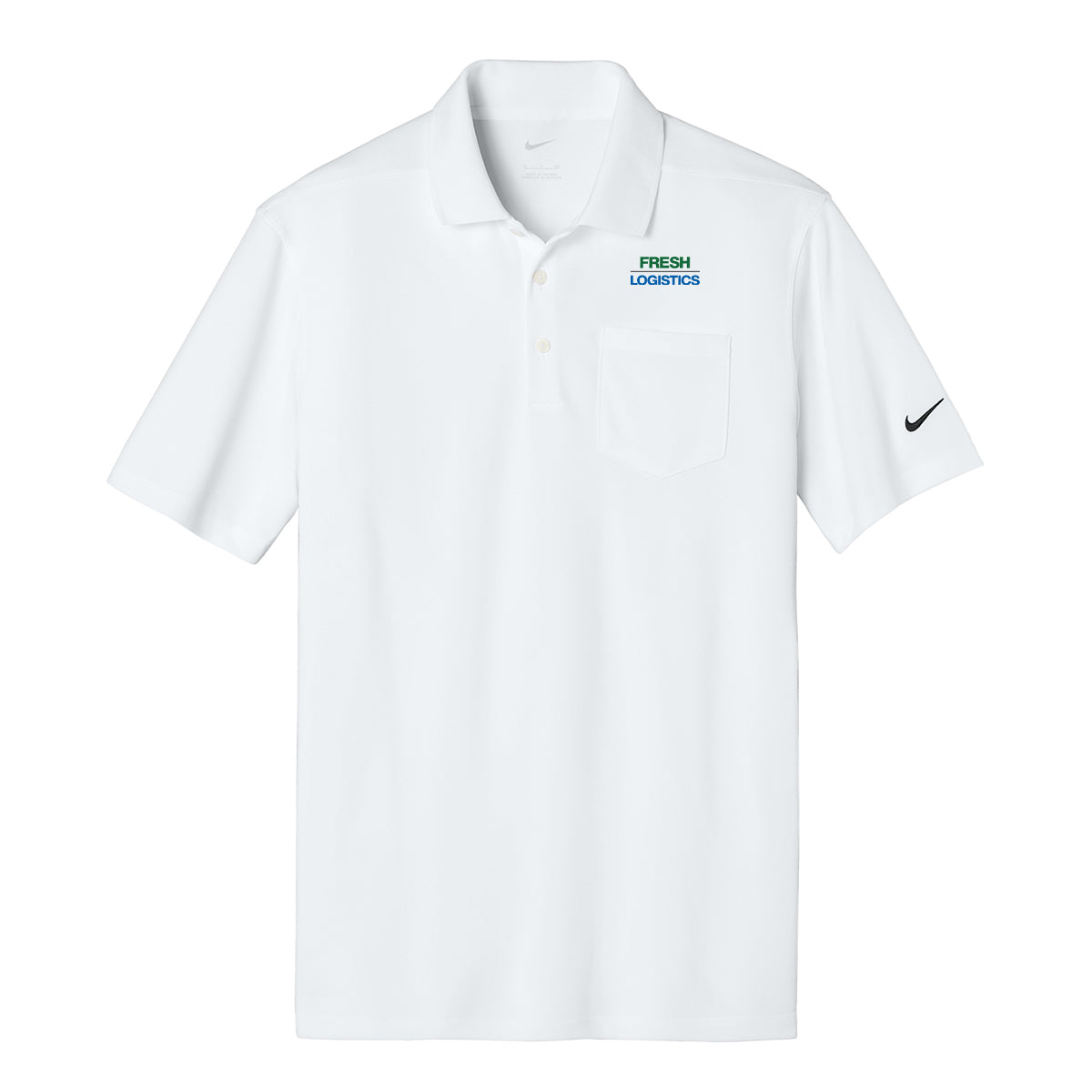 Nike® Dri-FIT Micro Pique 2.0 Pocket Polo - White