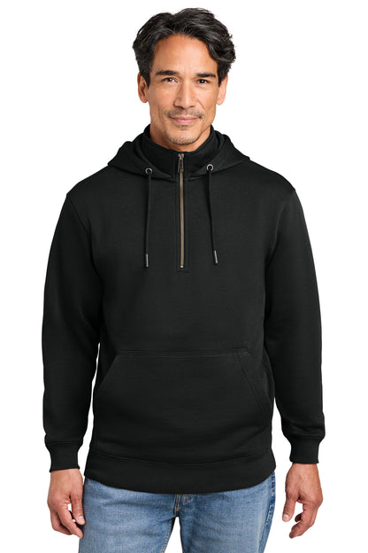 CornerStone® Tough Fleece 1/4-Zip Hoodie - Black