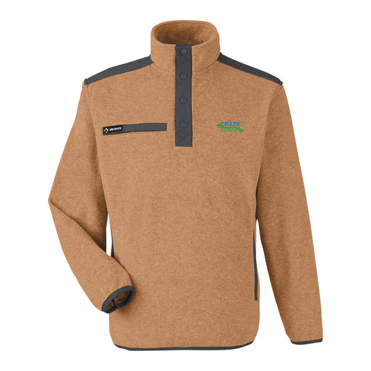 Dri Duck Men's Ranger Melange Heather Fleece - Saddie/Charcoal