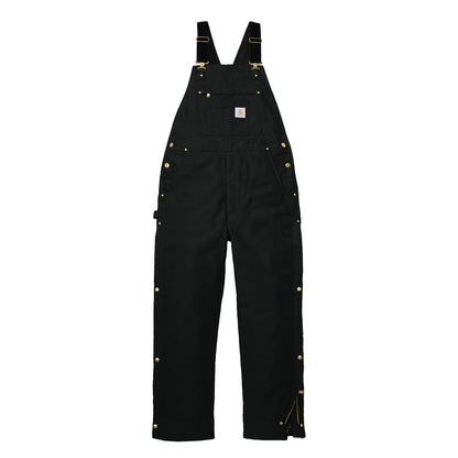 Carhartt® Firm Duck Insulated Bib Overalls - Black