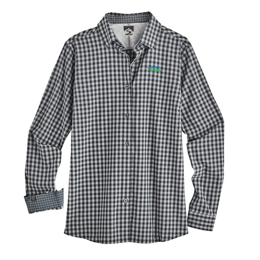 Influencer Woven Shirt Gingham - Jet Gray
