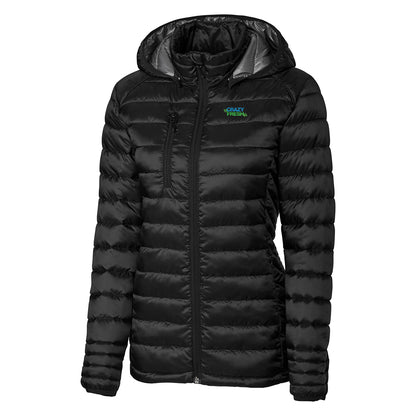 Hudson Insulated Womens Full-Zip Puffer Jacket - Black