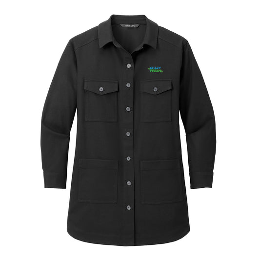 Mercer+Mettle® Women’s Long Sleeve Twill Overshirt - Deep Black