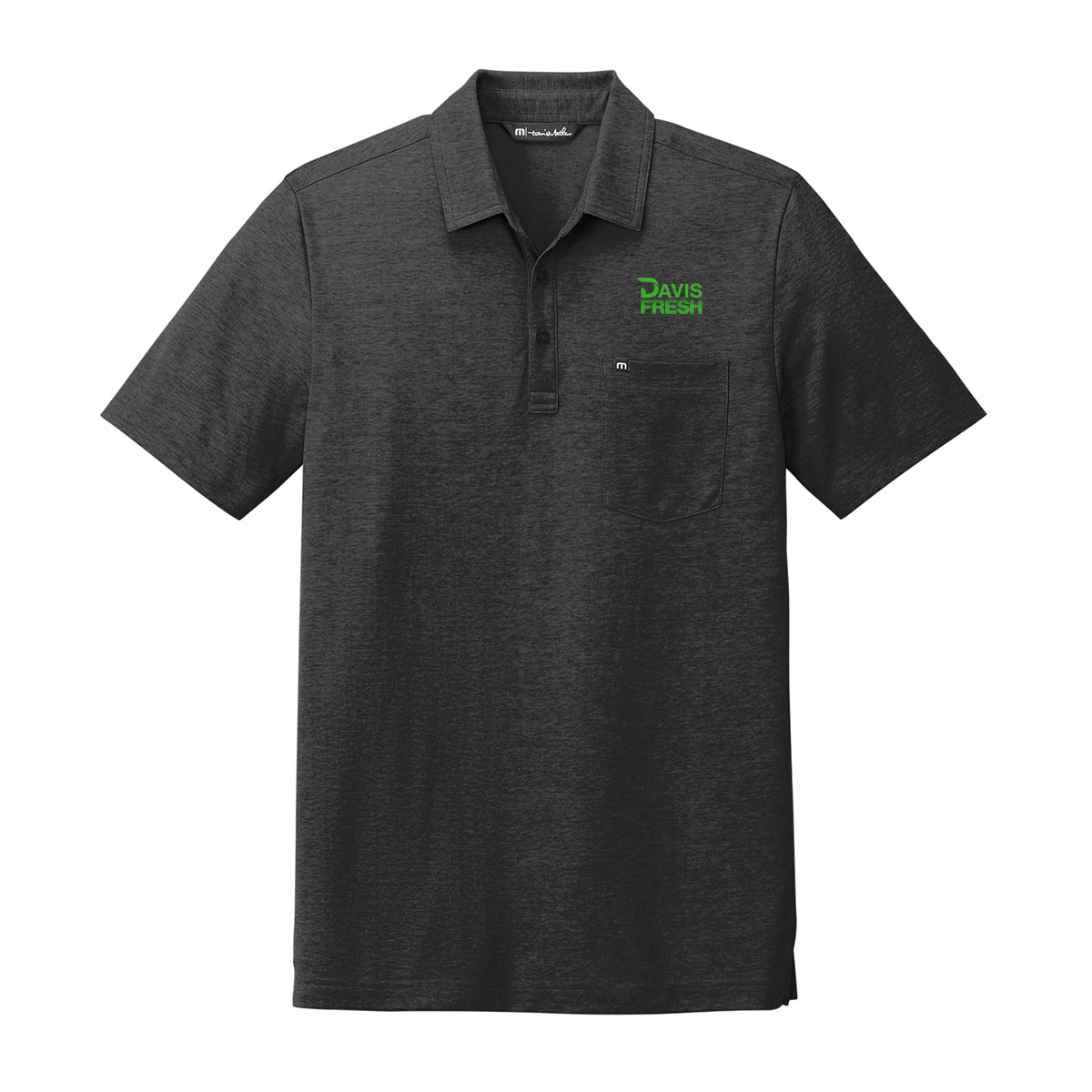 TravisMathew® Oceanside Heather Pocket Polo - Black Heather