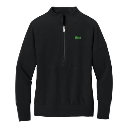 Mercer+Mettle® Women’s Linear Texture 1/4-Zip - Deep Black