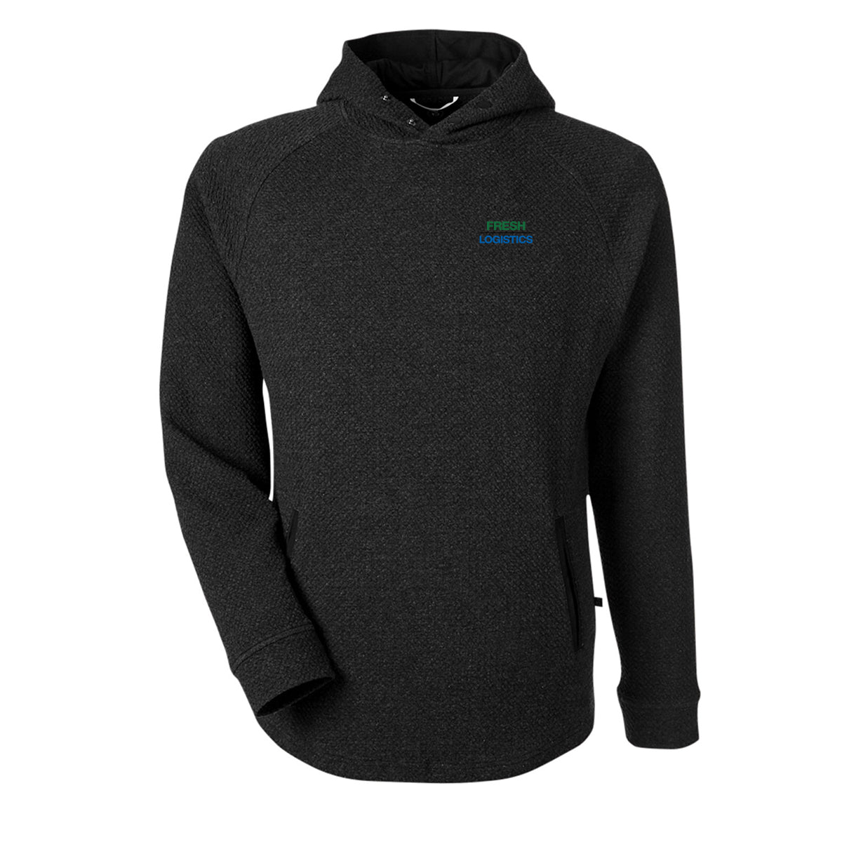 Swannies® Golf Unisex Camden Hooded Pullover - Black
