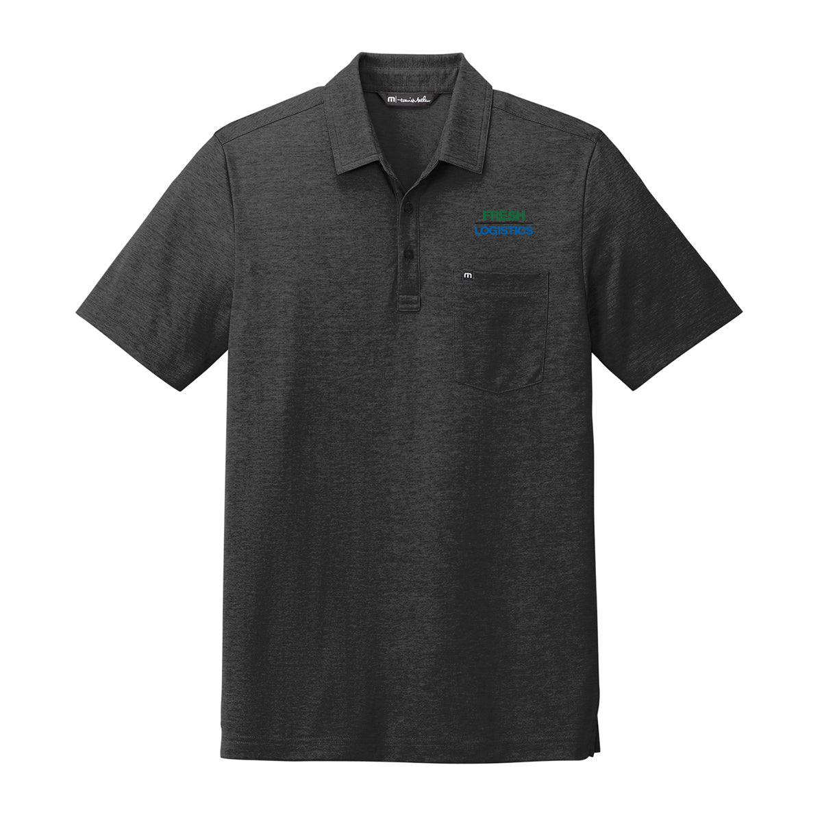 TravisMathew® Oceanside Heather Pocket Polo - Black Heather