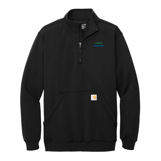 Carhartt® Midweight ¼ Zip Mock Neck Sweatshirt - Black