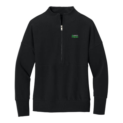 Mercer+Mettle® Women’s Linear Texture 1/4-Zip - Deep Black