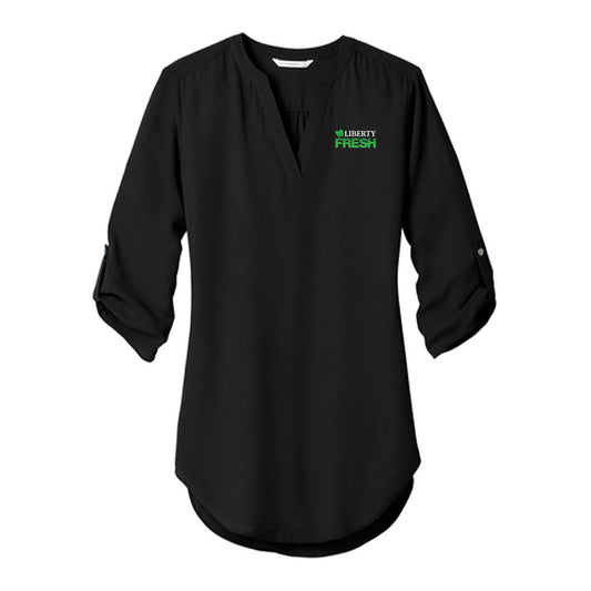 Port Authority ® Women's 3/4-Sleeve Tunic Blouse - Black