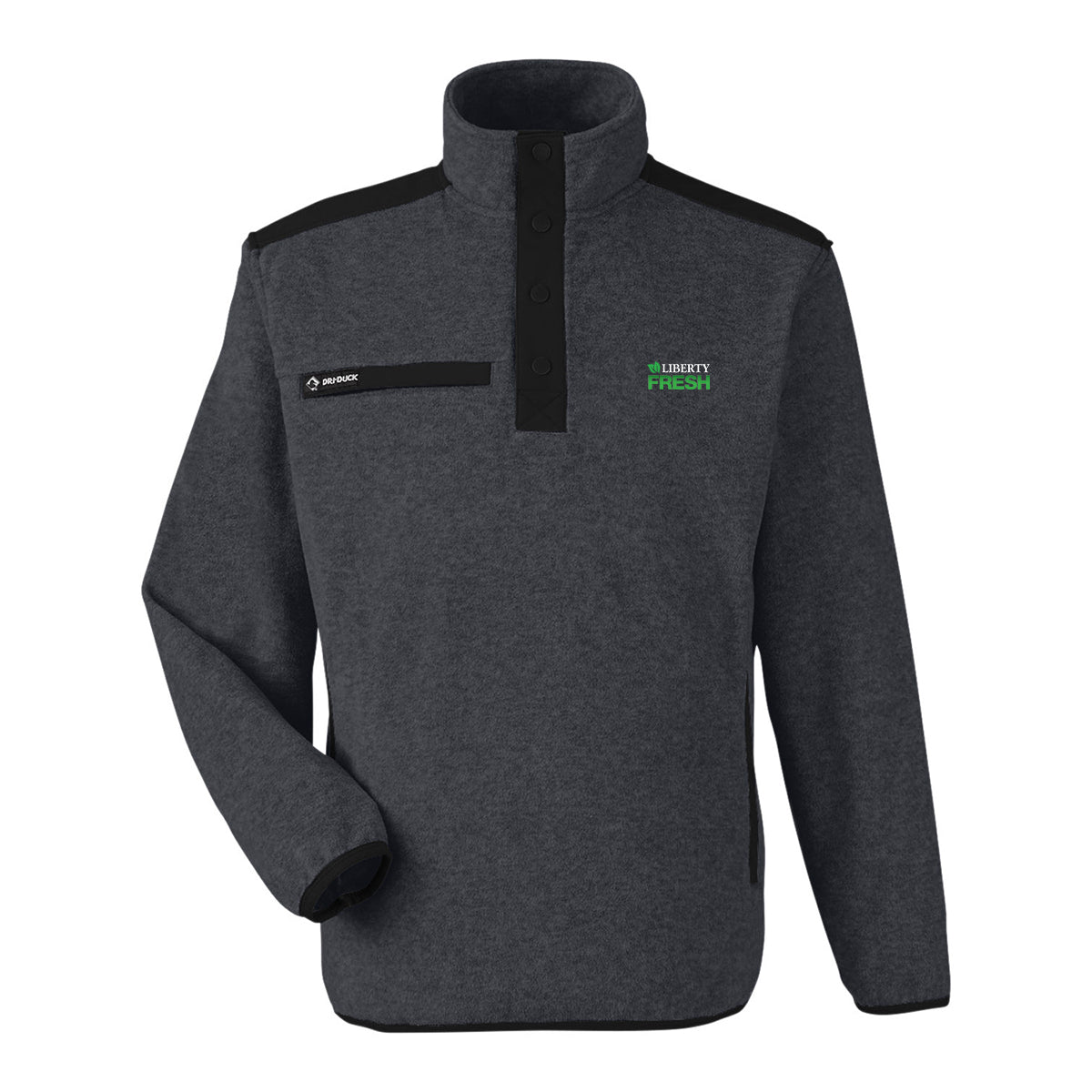 Dri Duck Men's Ranger Melange Heather Fleece - Charcoal/Black