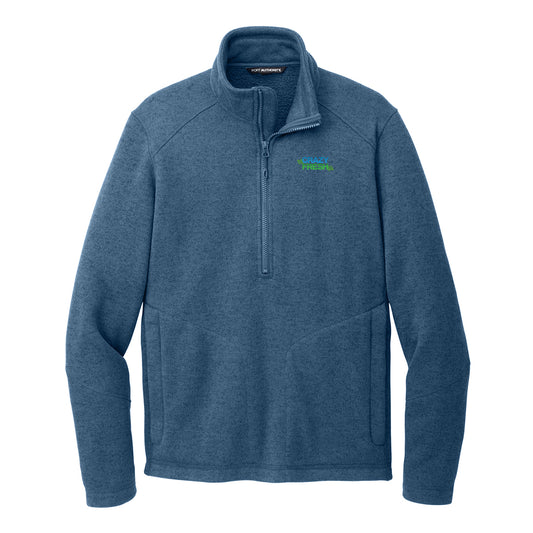 Port Authority® Arc Sweater Fleece 1/4-Zip - Insignia Blue Heather