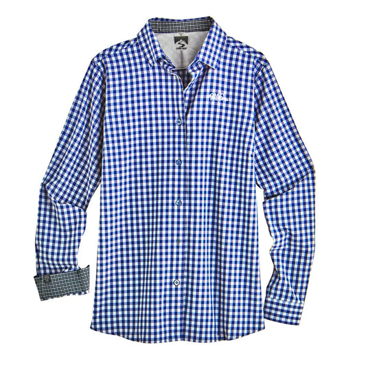 Influencer Woven Shirt Gingham - True Blue