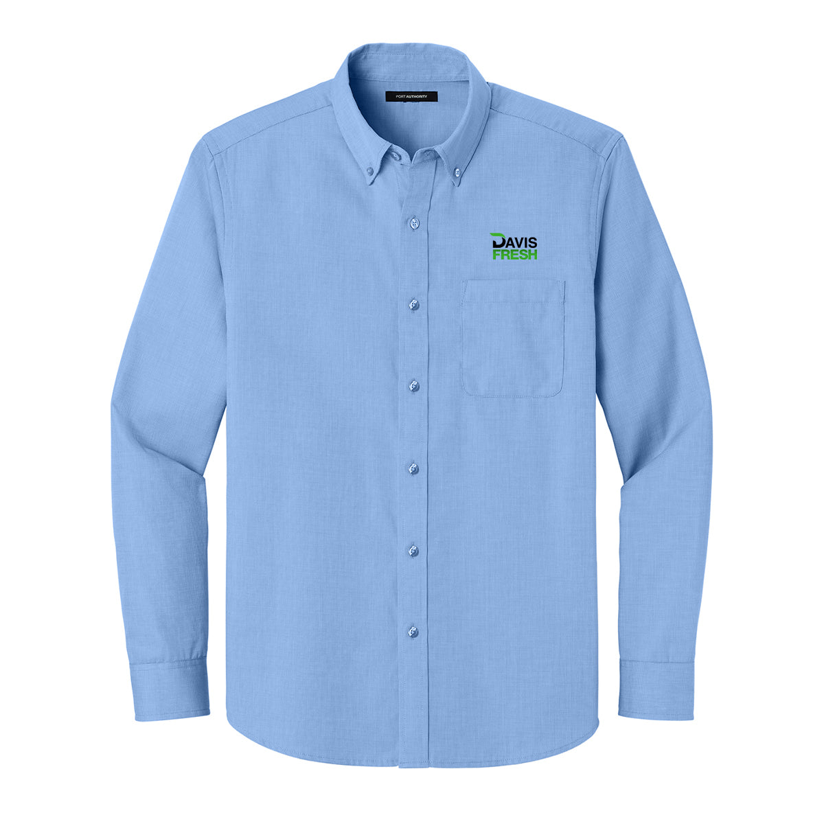 Port Authority® Long Sleeve Nailhead Easy Care Shirt - Swiss Blue