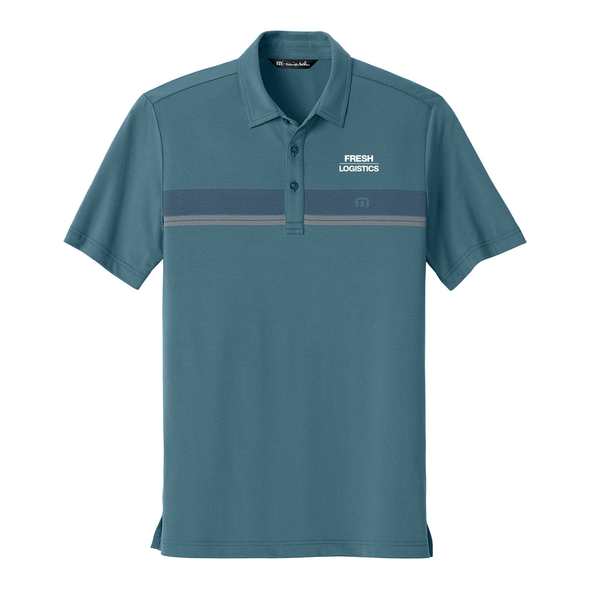 TravisMathew Glenview Stripe Polo - Stellar Blue