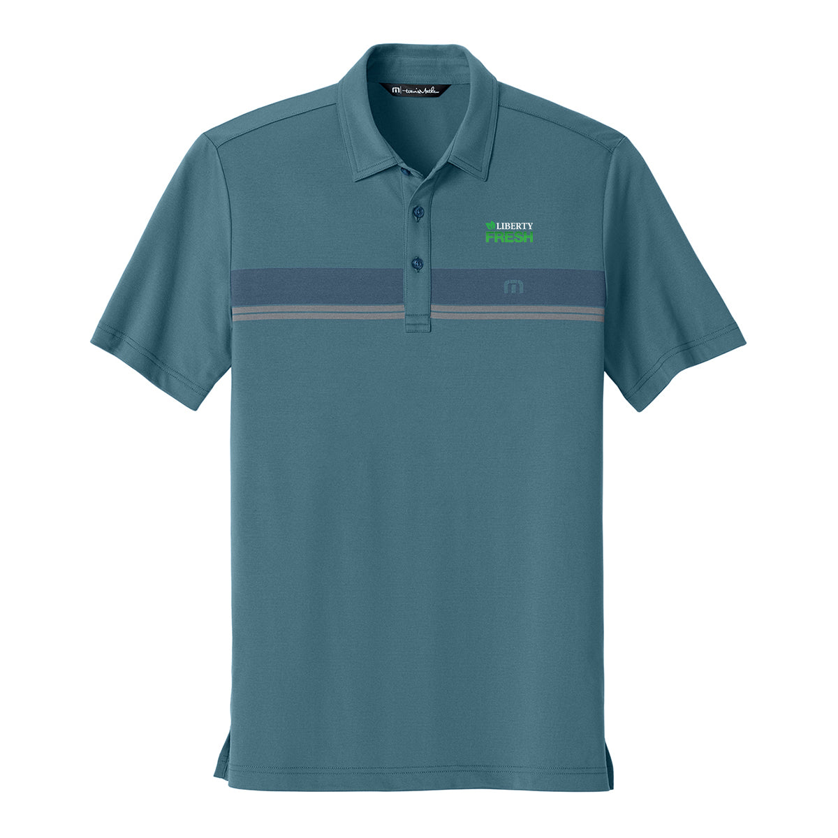 TravisMathew Glenview Stripe Polo - Stellar Blue