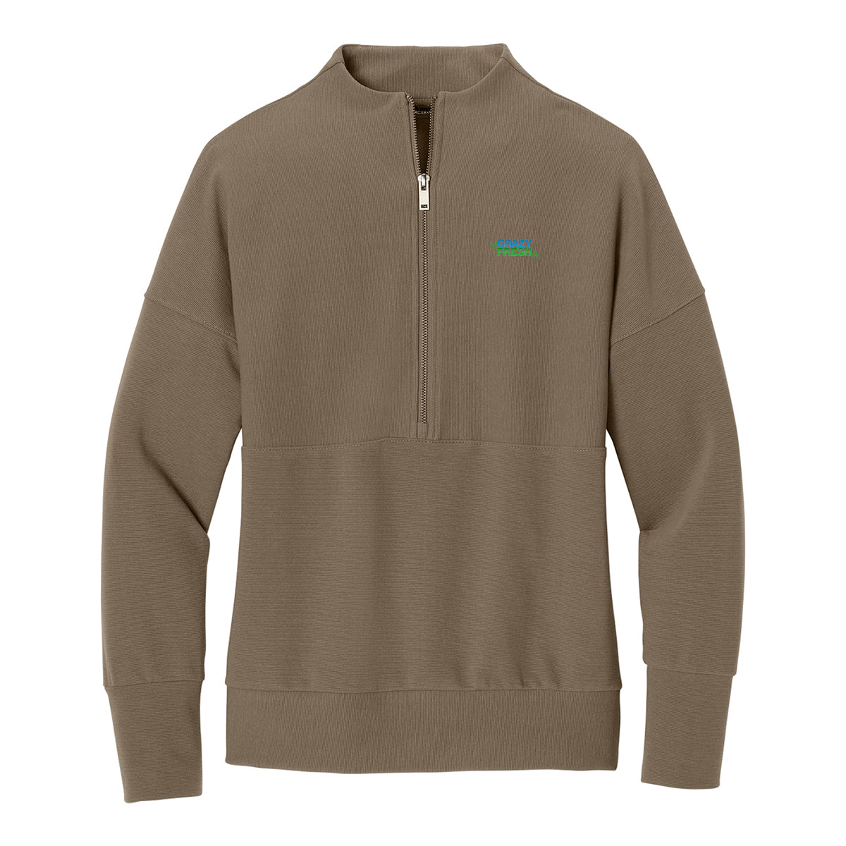 Mercer+Mettle® Women’s Linear Texture 1/4-Zip - Warm Taupe