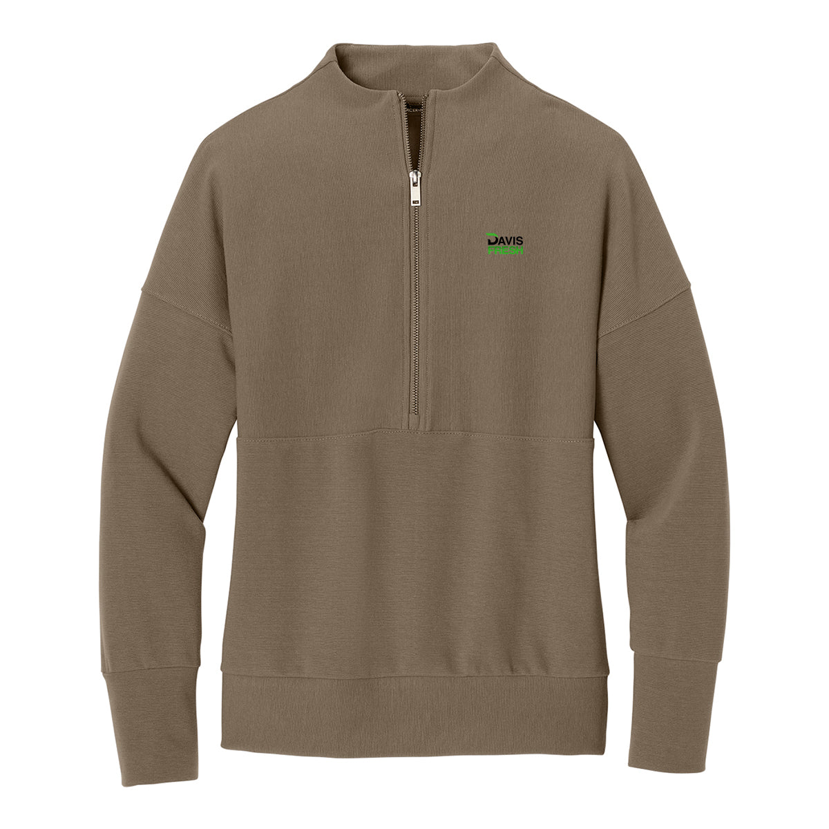 Mercer+Mettle® Women’s Linear Texture 1/4-Zip - Warm Taupe