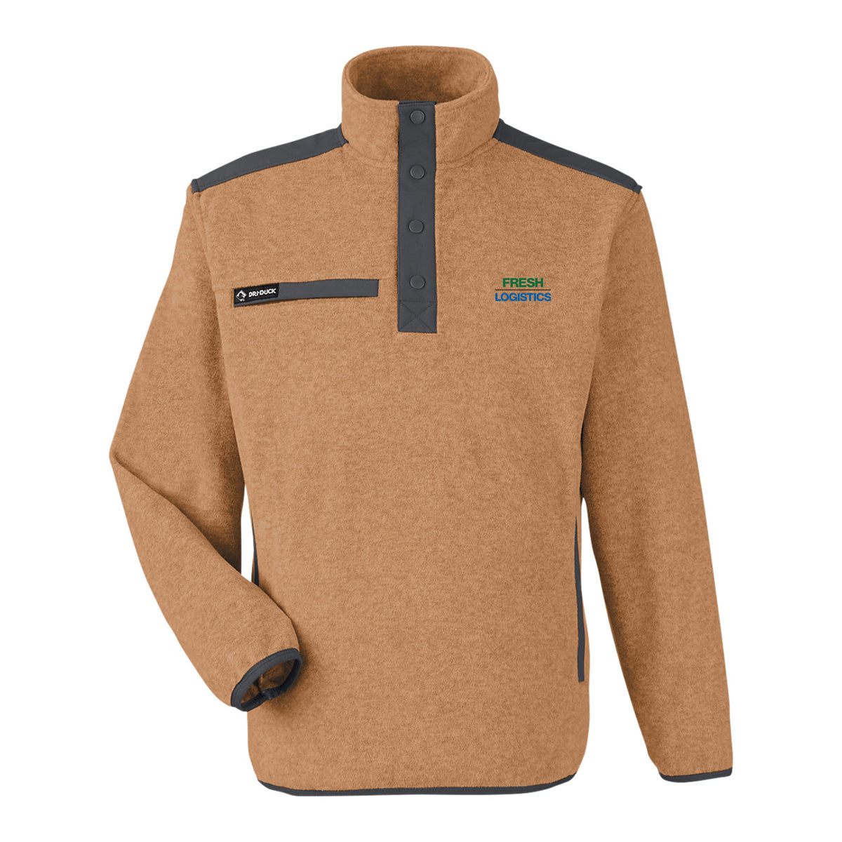Dri Duck Men's Ranger Melange Heather Fleece - Saddie/Charcoal