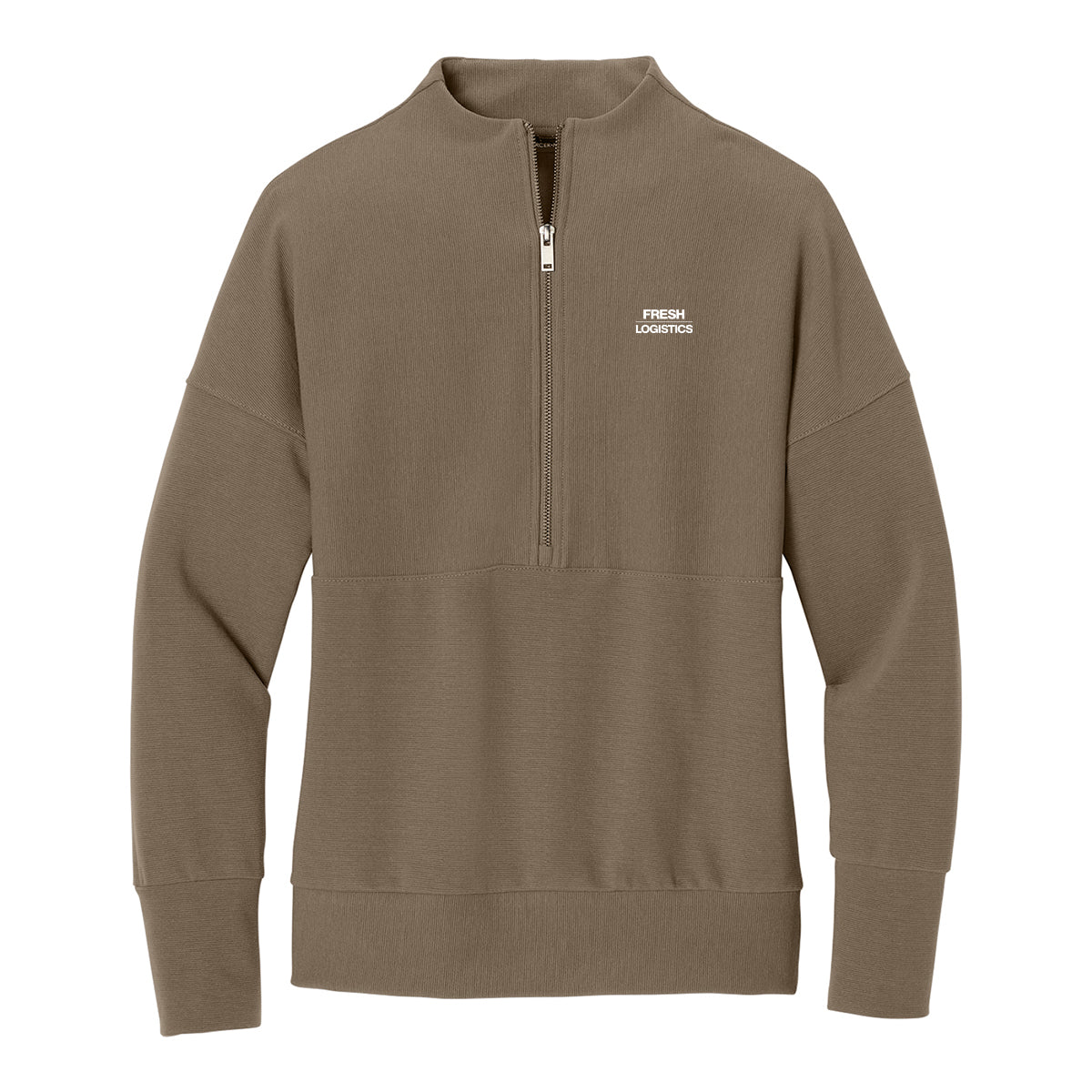 Mercer+Mettle® Women’s Linear Texture 1/4-Zip - Warm Taupe