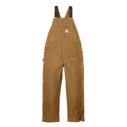 Carhartt® Firm Duck Insulated Bib Overalls - Carhartt Brown