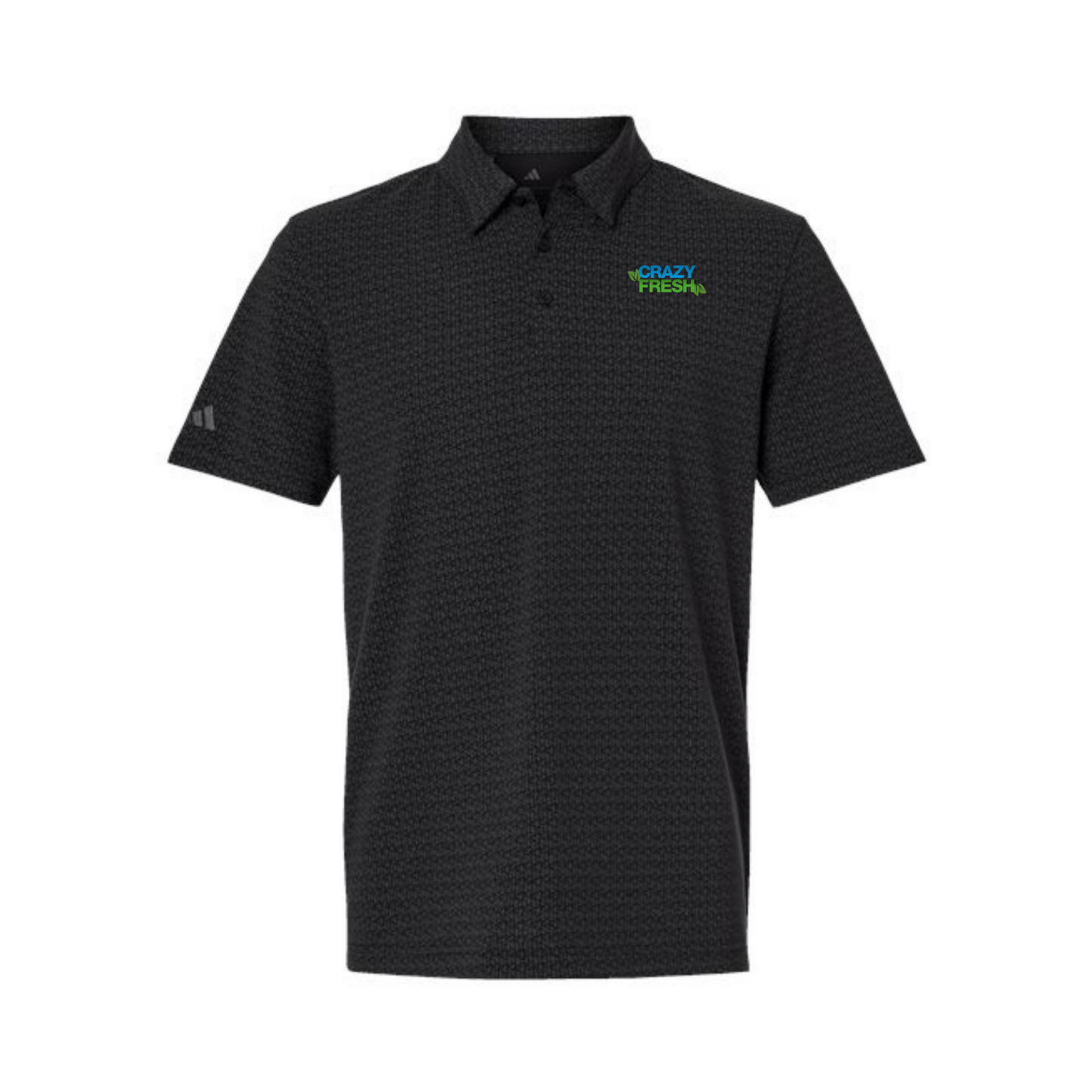 Adidas Men's Blended Printed Polo - Black