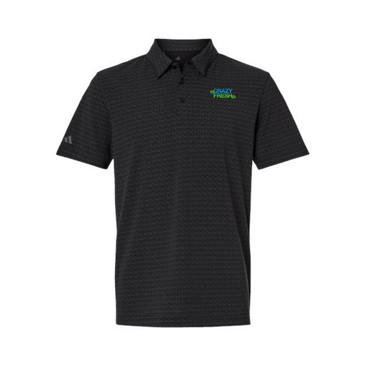 Adidas Men's Blended Printed Polo - Black