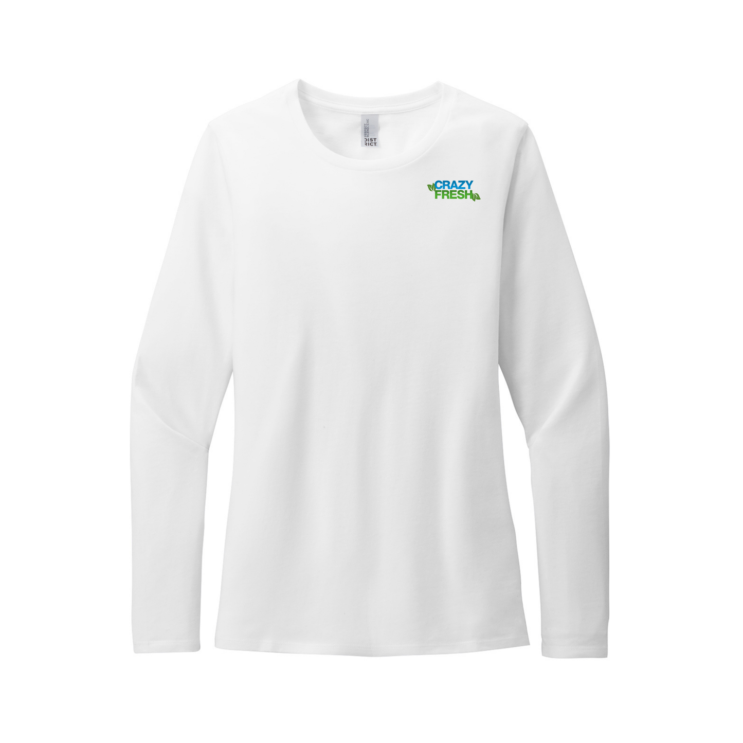 District® Women’s Perfect Blend® CVC Long Sleeve Tee - White