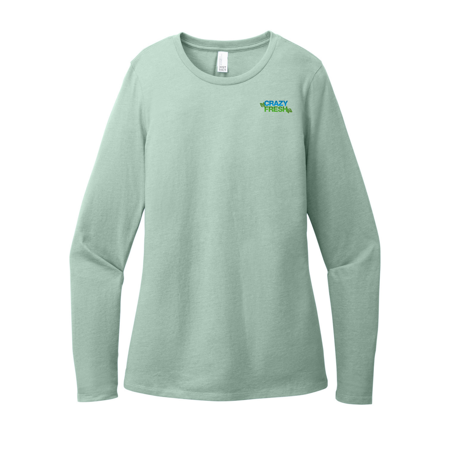 District® Women’s Perfect Blend® CVC Long Sleeve Tee - Heathered Dusty Sage
