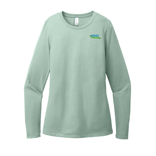 District® Women’s Perfect Blend® CVC Long Sleeve Tee - Heathered Dusty Sage