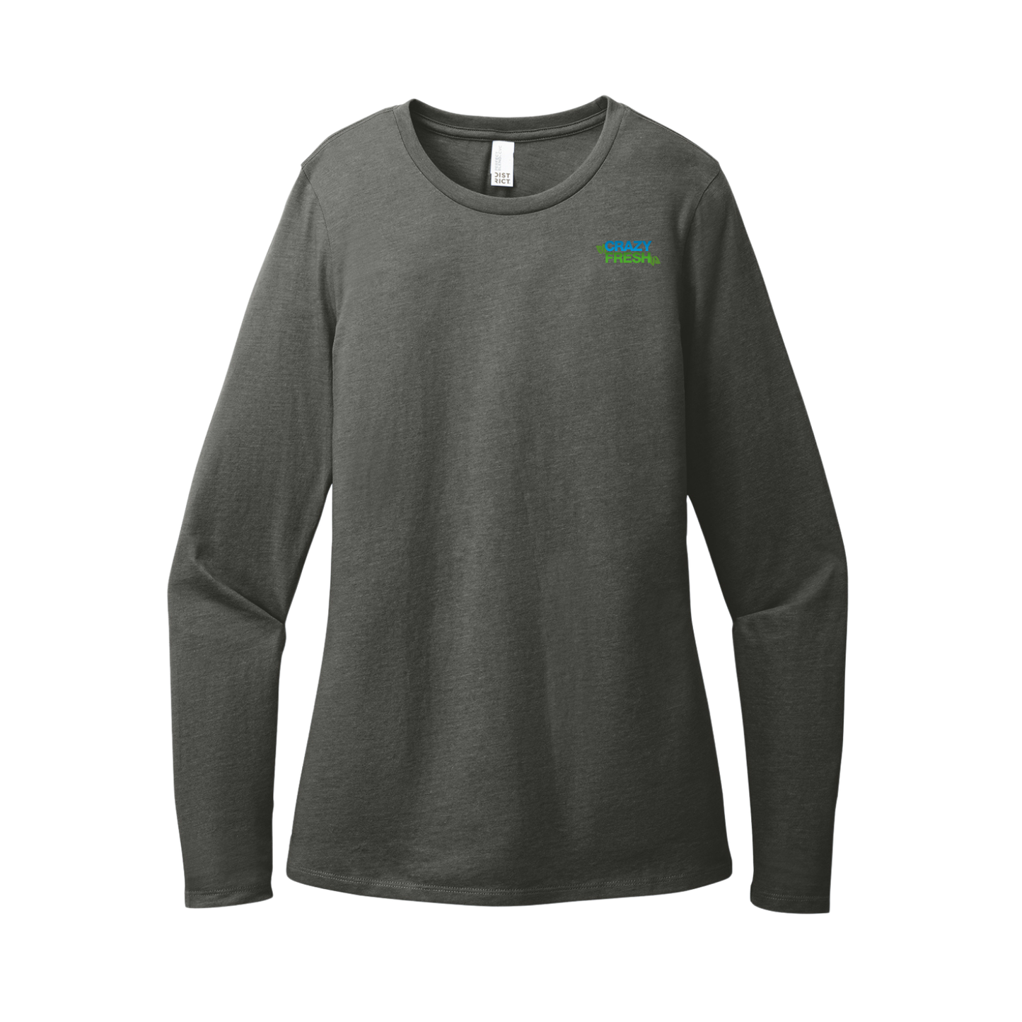 District® Women’s Perfect Blend® CVC Long Sleeve Tee - Heathered Charcoal