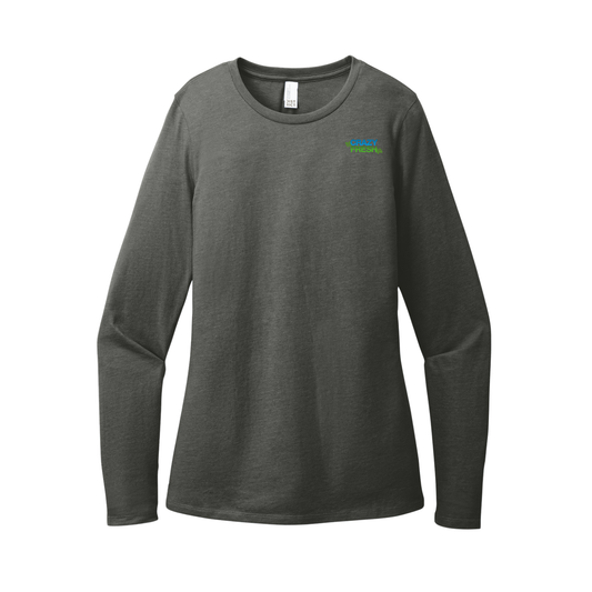 District® Women’s Perfect Blend® CVC Long Sleeve Tee - Heathered Charcoal