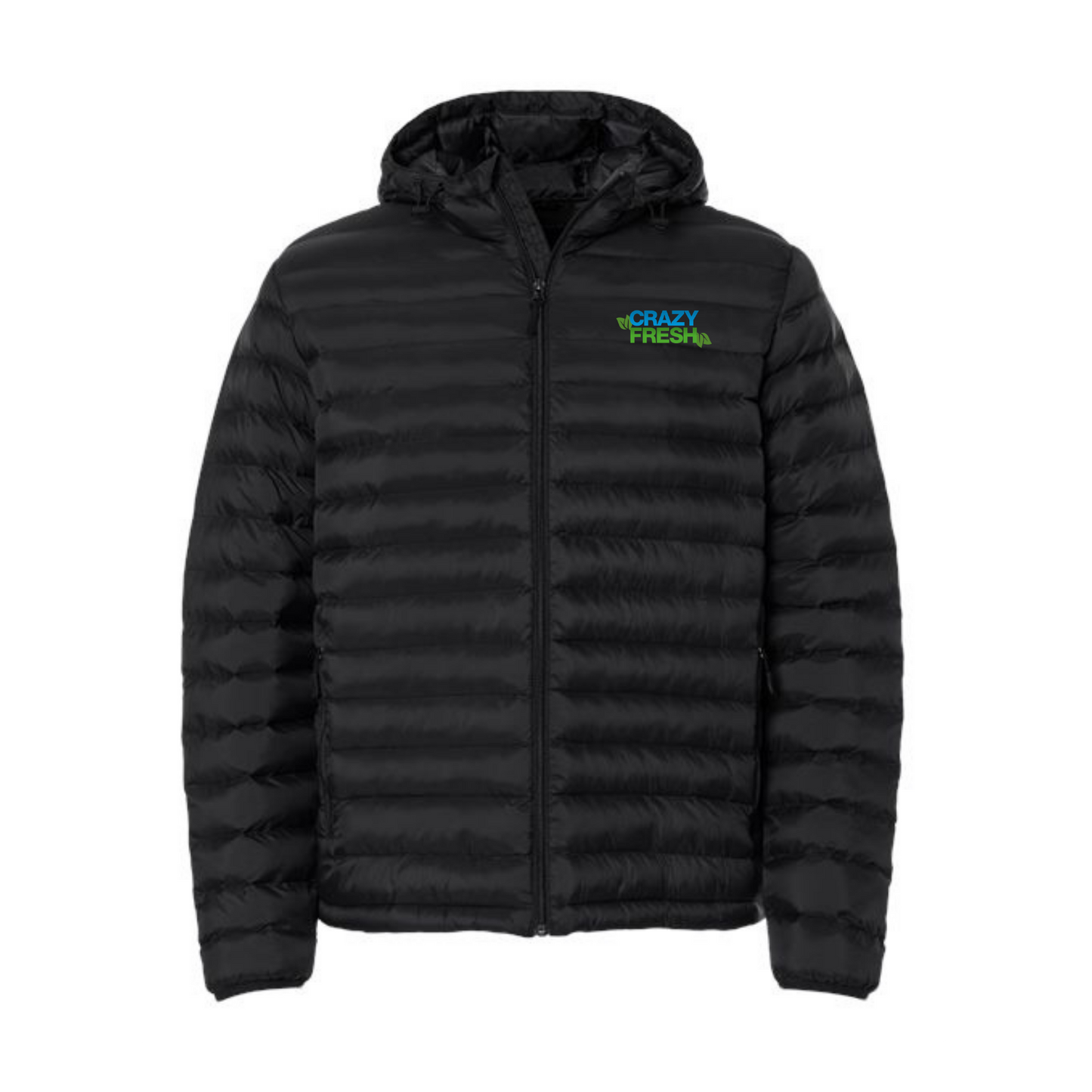 Weatherproof Men's Lightweight Poly-filled Hooded Puffer Jacket - Black