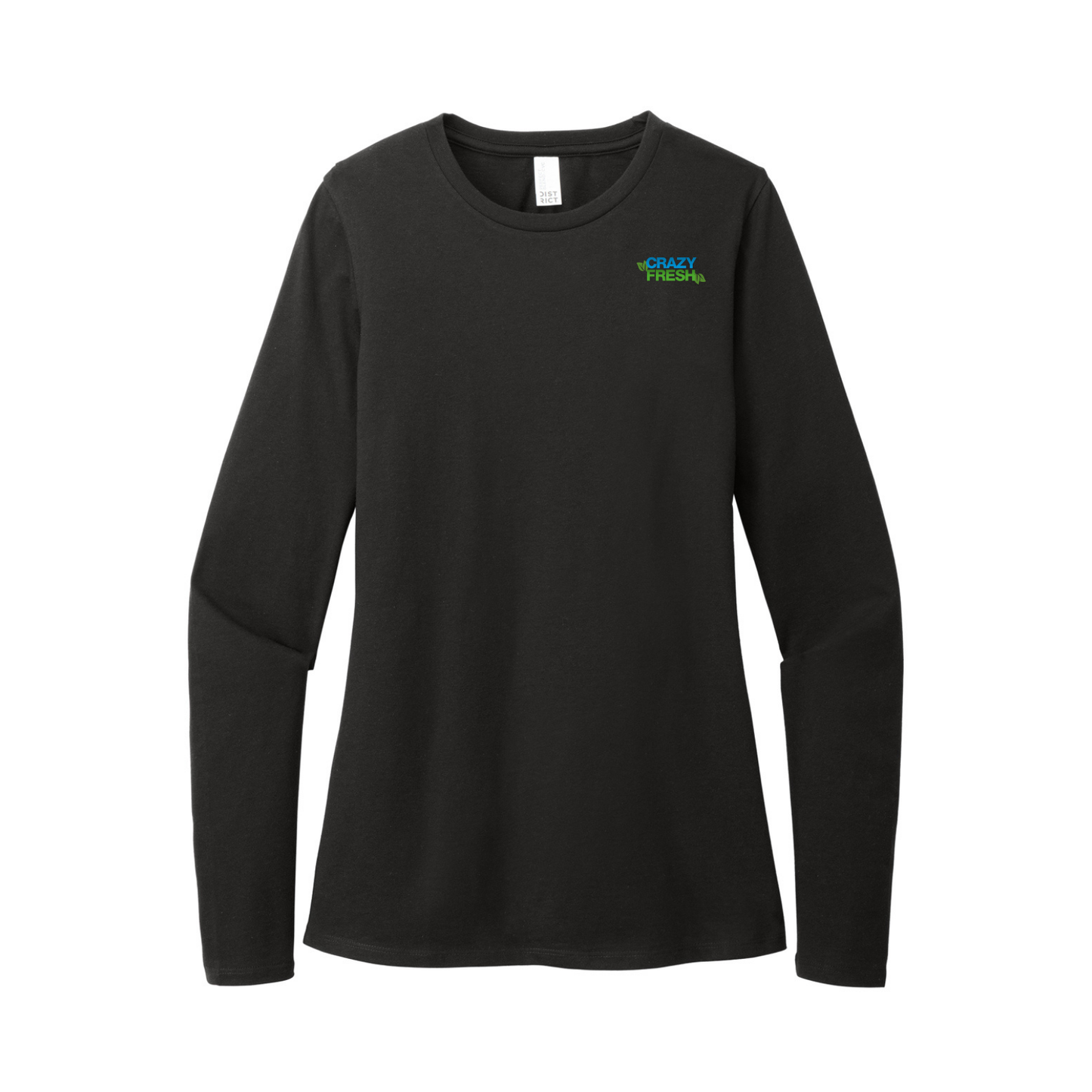 District® Women’s Perfect Blend® CVC Long Sleeve Tee - Black