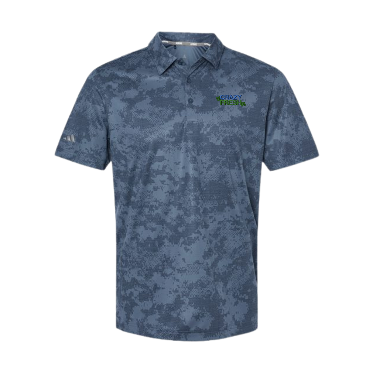 Adidas Men's All Over Camo Print Polo - Tech Ink