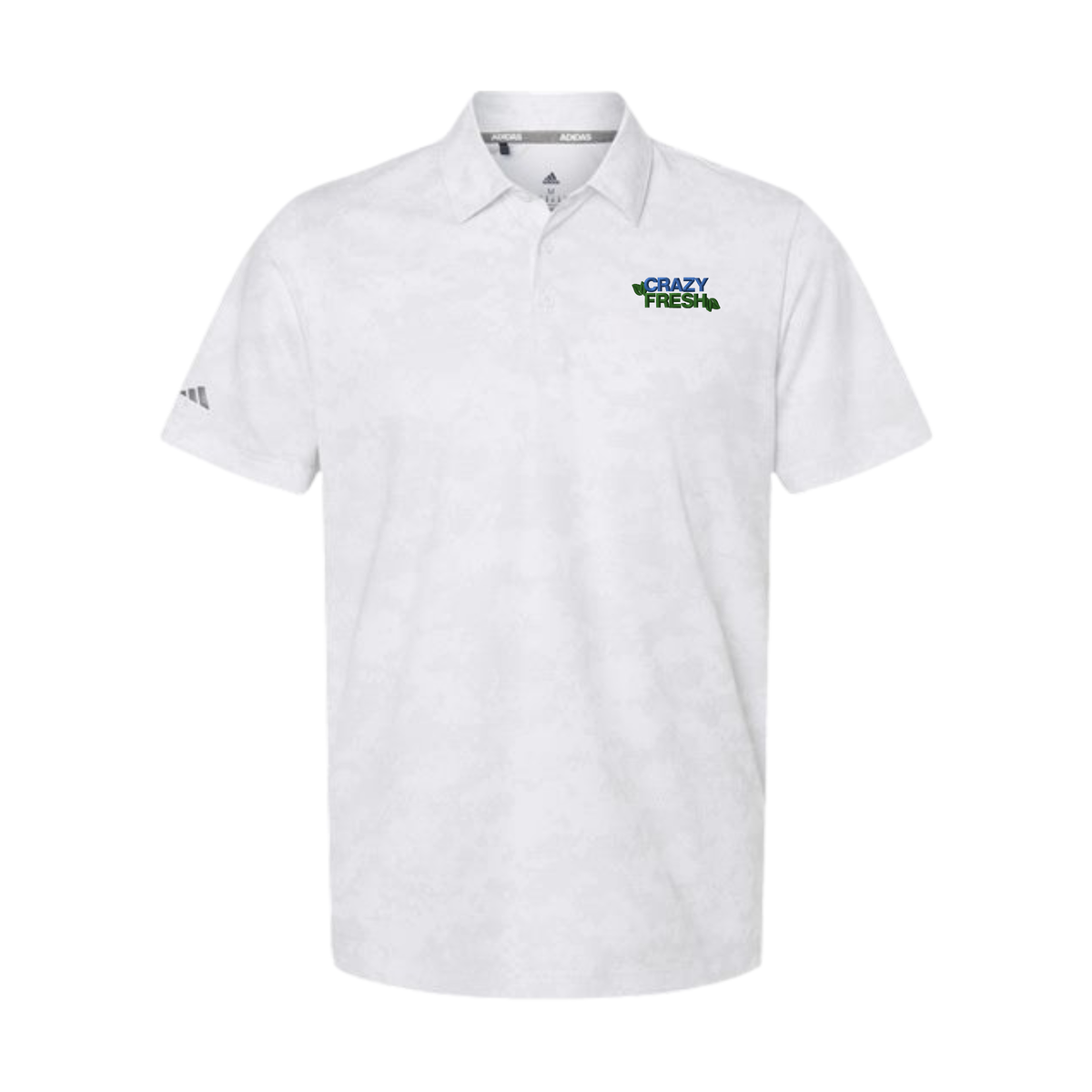 Adidas Men's All Over Camo Print Polo - White