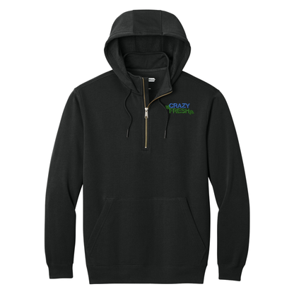 CornerStone® Tough Fleece 1/4-Zip Hoodie - Black