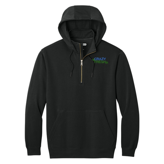 CornerStone® Tough Fleece 1/4-Zip Hoodie - Black