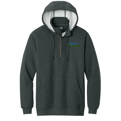CornerStone® Tough Fleece 1/4-Zip Hoodie - Charcoal Heather