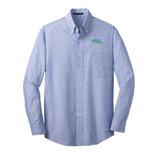 TALL Port Authority® Tall Crosshatch Easy Care Shirt - Chambray