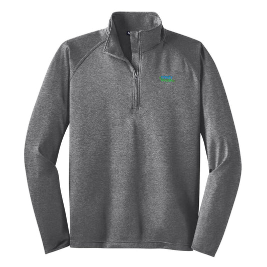 TALL Sport-Tek® Tall Sport-Wick® Stretch 1/4-Zip Pullover - Charcoal Grey