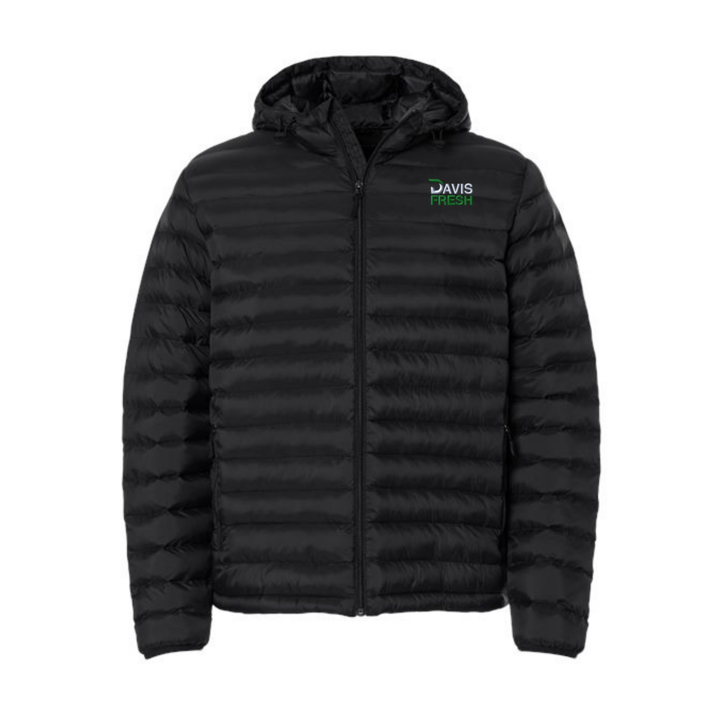 Weatherproof Men's Lightweight Poly-filled Hooded Puffer Jacket - Black