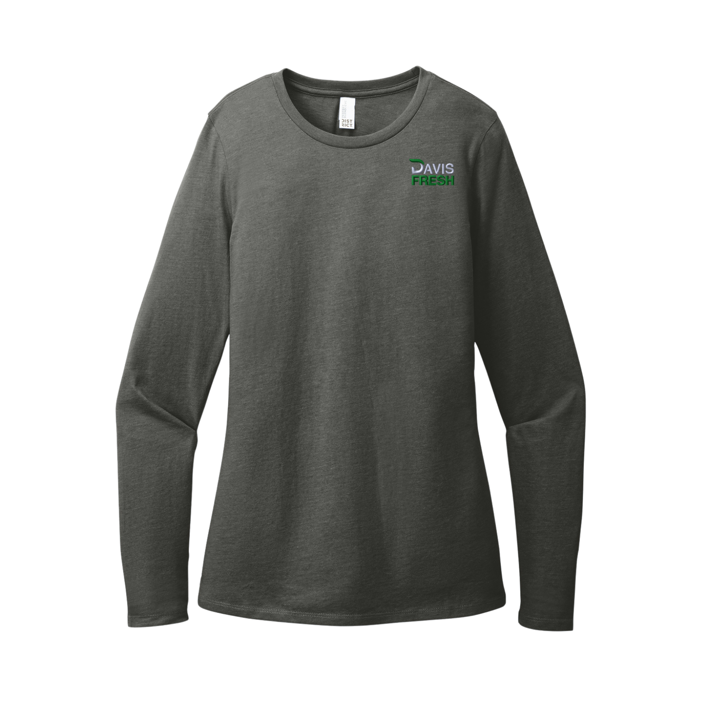 District® Women’s Perfect Blend® CVC Long Sleeve Tee - Heathered Charcoal