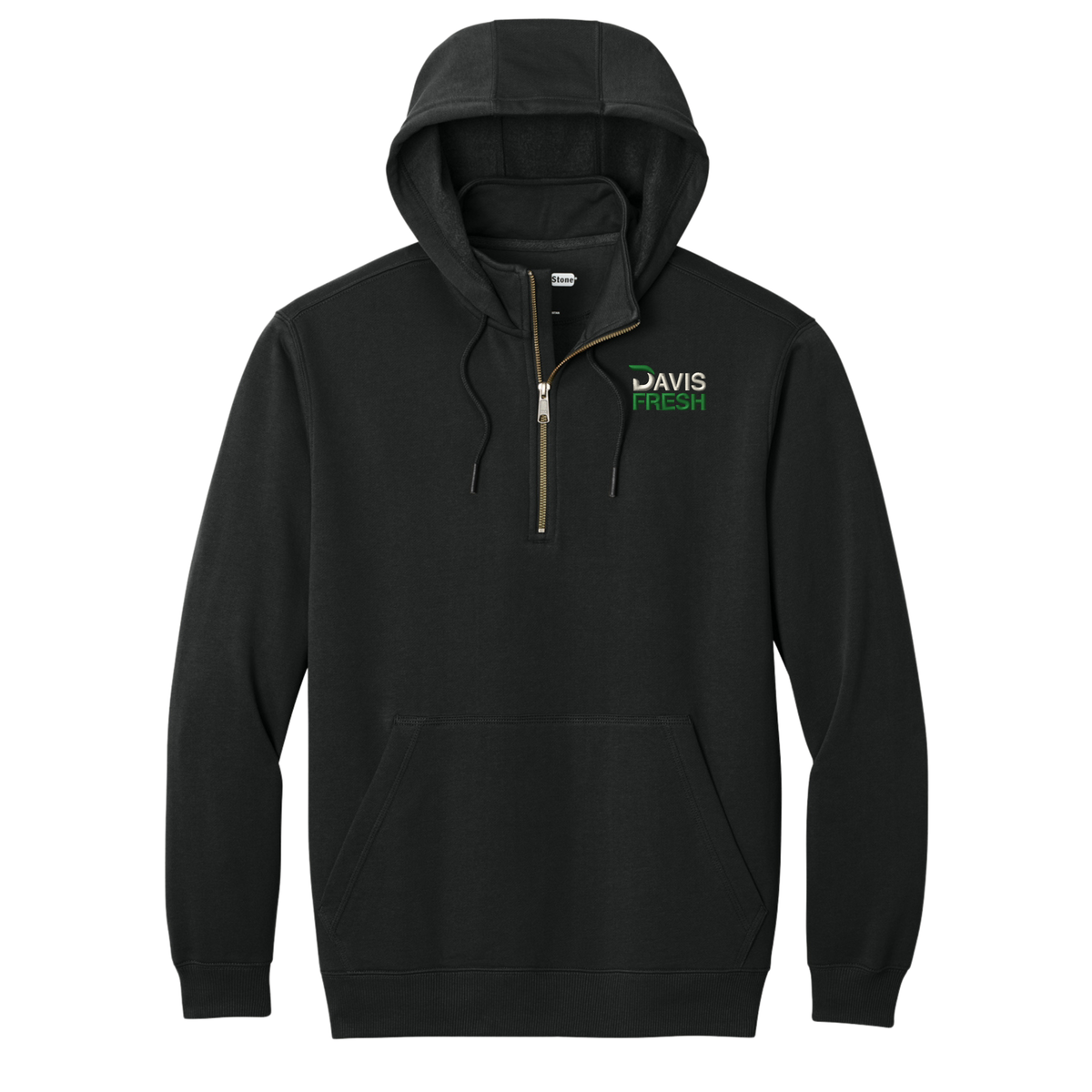 CornerStone® Tough Fleece 1/4-Zip Hoodie - Black